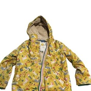 Mini Boden Colorful Animal Print Raincoat size 7/8